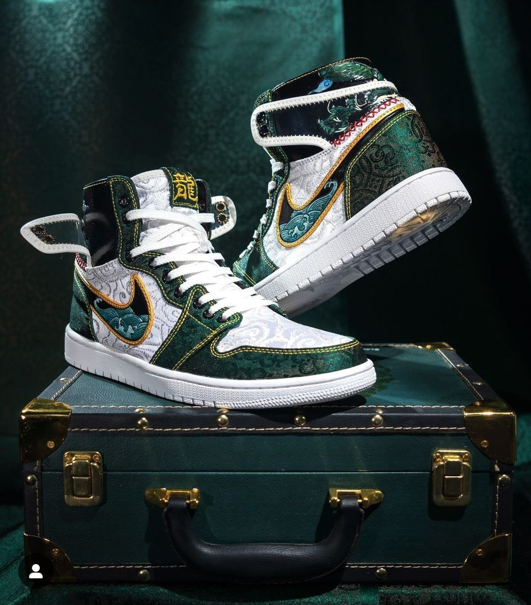 Nike Air Force 1 High Green Dragon Customized