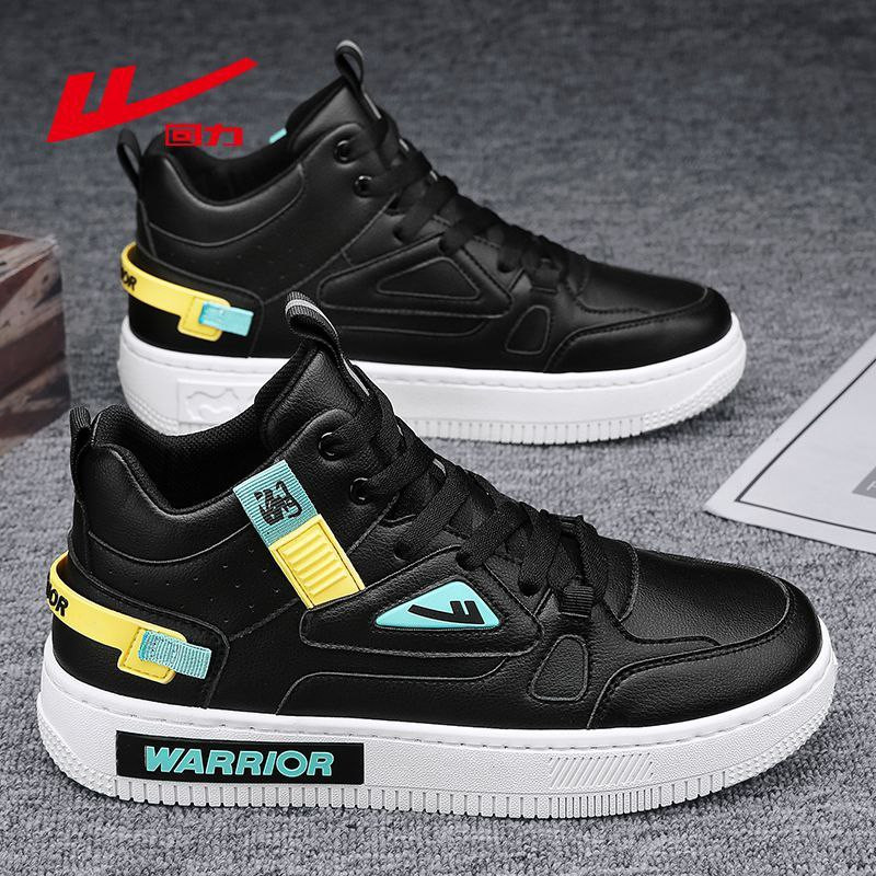 Warrior high top men's shoes thick sole height increase 2024 new style students