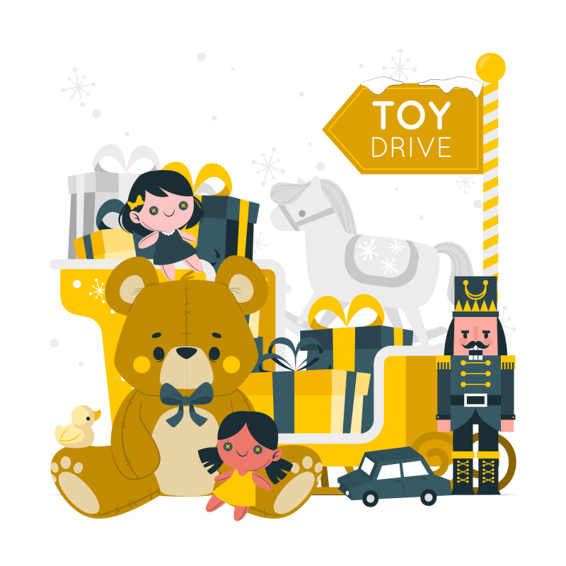 Kids and toy